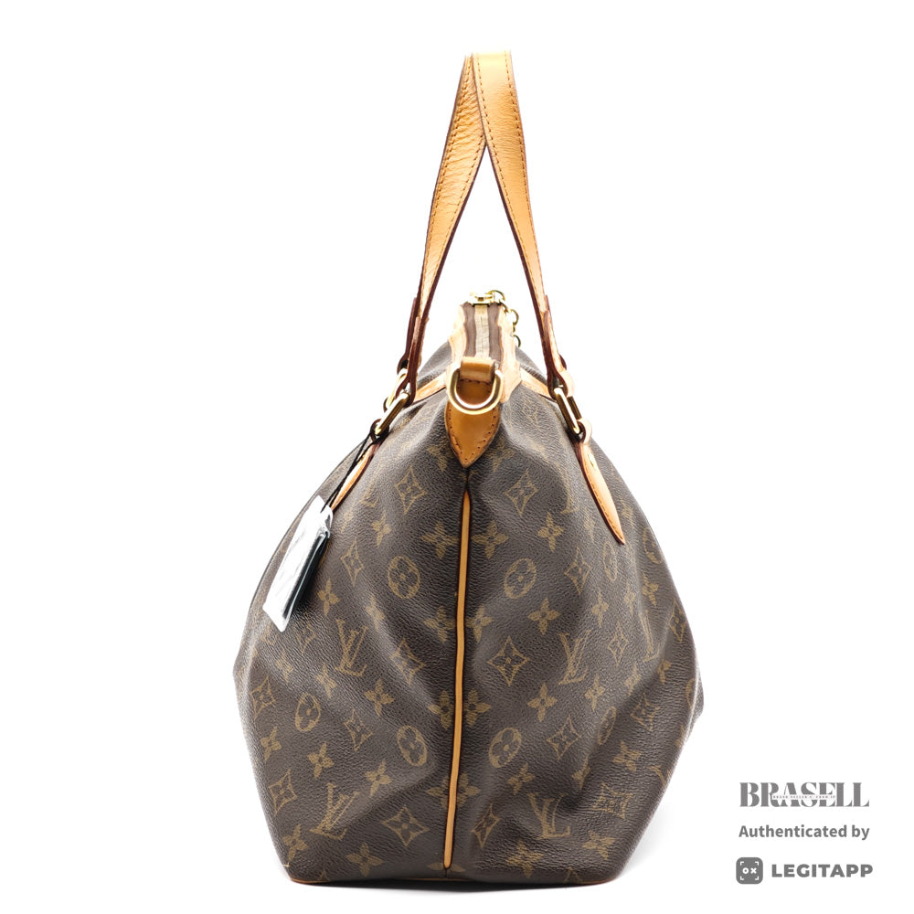 LOUIS VUITTON Palermo PM Monogram Canvas M40145 Brown Tote Bag 【ImportFeeFREE】