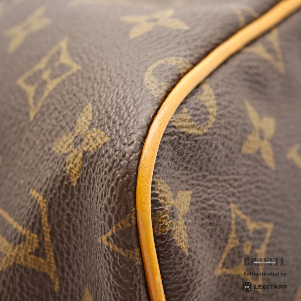 LOUIS VUITTON Palermo PM Monogram Canvas M40145 Brown Tote Bag 【ImportFeeFREE】