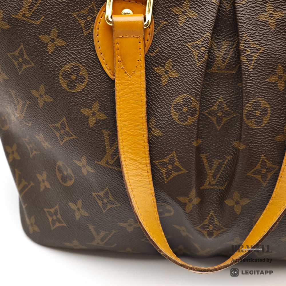 LOUIS VUITTON Palermo PM Monogram Canvas M40145 Brown Tote Bag 【ImportFeeFREE】