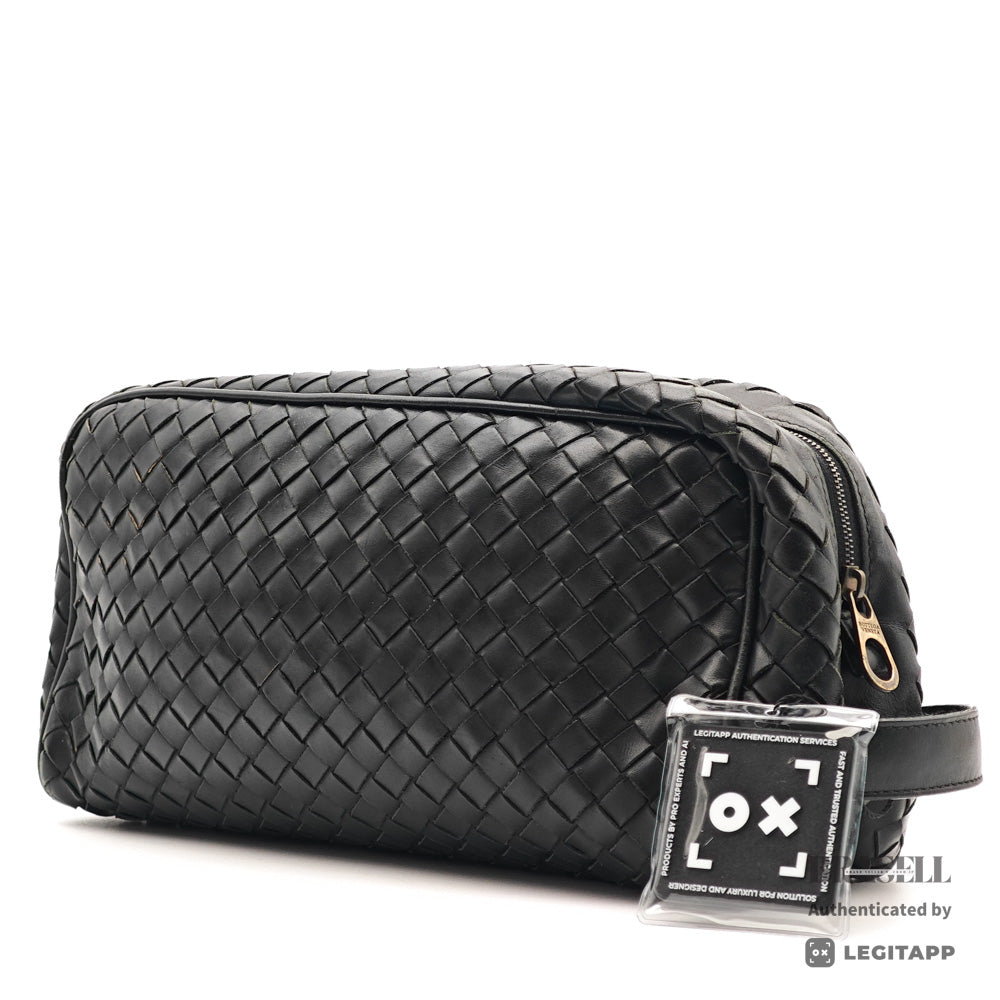 BOTTEGA VENETA Leather Clutch Bag 【ImportFeeFREE】