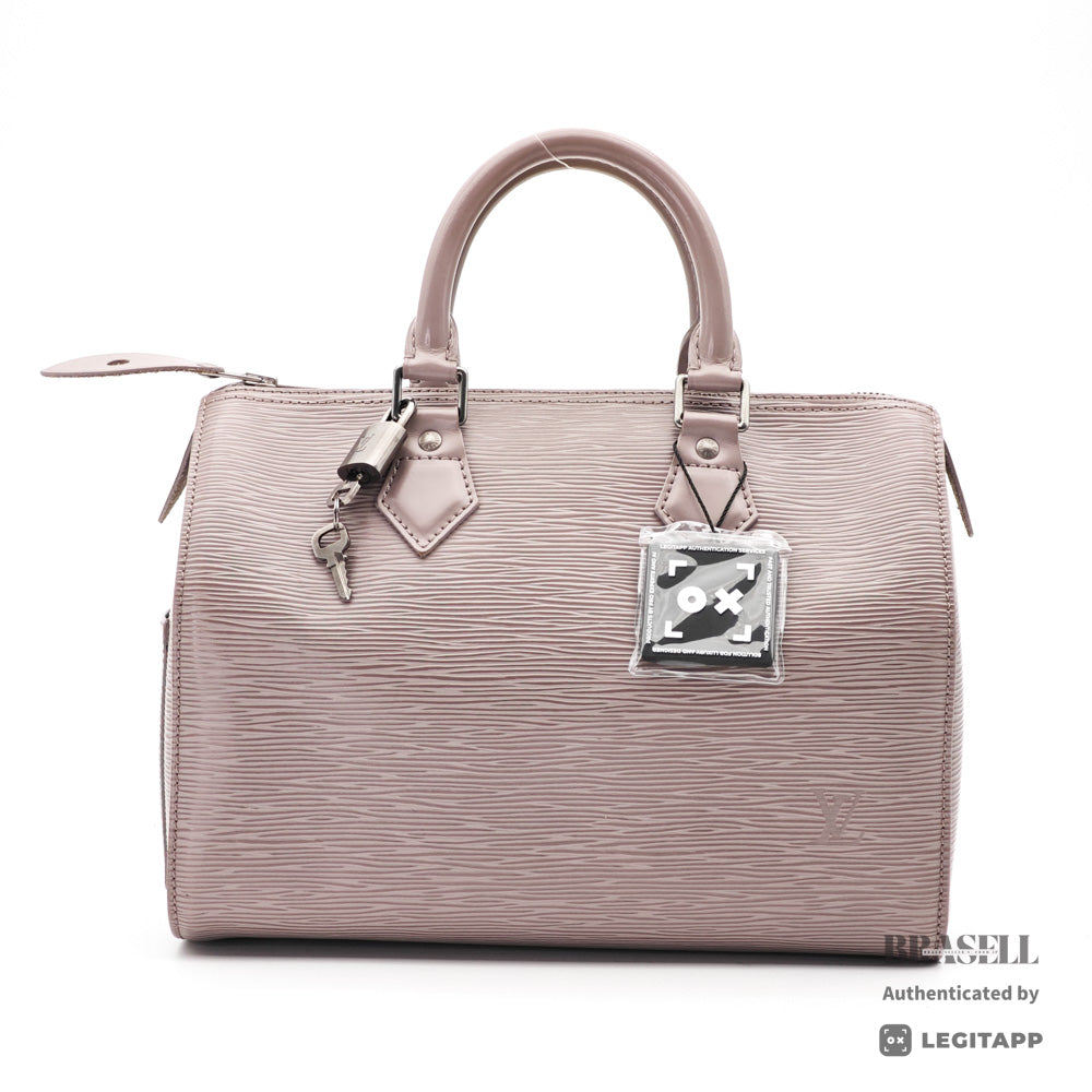 LOUIS VUITTON Speedy 25 Epi Leather Lilac Hand Bag 【ImportFeeFREE】