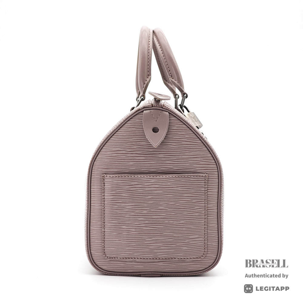 LOUIS VUITTON Speedy 25 Epi Leather Lilac Hand Bag 【ImportFeeFREE】