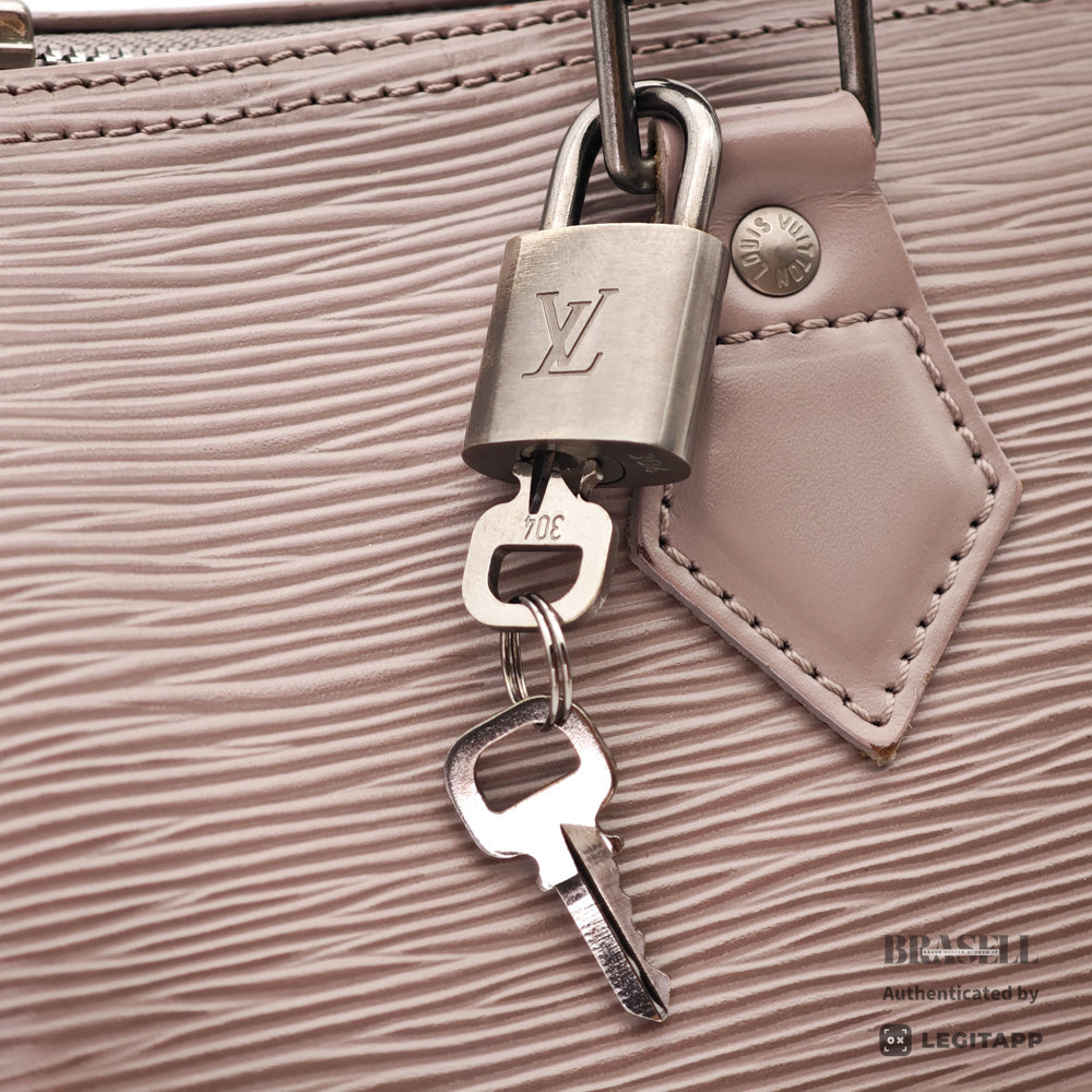LOUIS VUITTON Speedy 25 Epi Leather Lilac Hand Bag 【ImportFeeFREE】