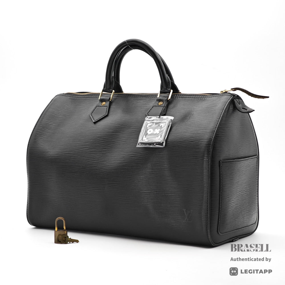 LOUIS VUITTON Speedy 35 Epi Leather Black Hand Bag 【ImportFeeFREE】