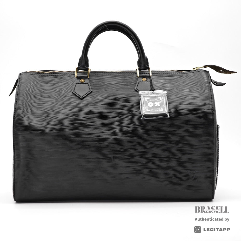 LOUIS VUITTON Speedy 35 Epi Leather Black Hand Bag 【ImportFeeFREE】