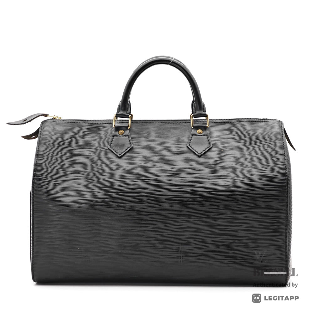 LOUIS VUITTON Speedy 35 Epi Leather Black Hand Bag 【ImportFeeFREE】