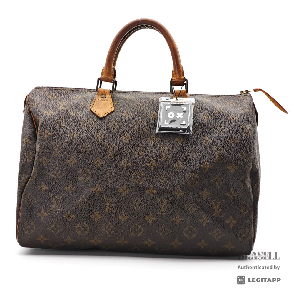 LOUIS VUITTON Speedy 35 Monogram Canvas Brown Hand Bag M41524 【ImportFeeFREE】