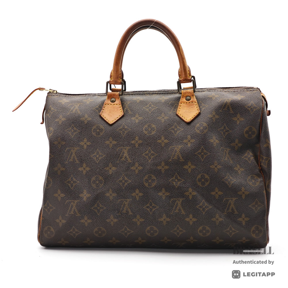 LOUIS VUITTON Speedy 35 Monogram Canvas Brown Hand Bag M41524 【ImportFeeFREE】