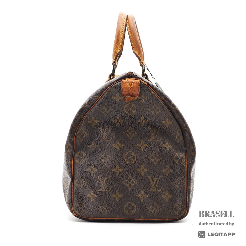 LOUIS VUITTON Speedy 35 Monogram Canvas Brown Hand Bag M41524 【ImportFeeFREE】