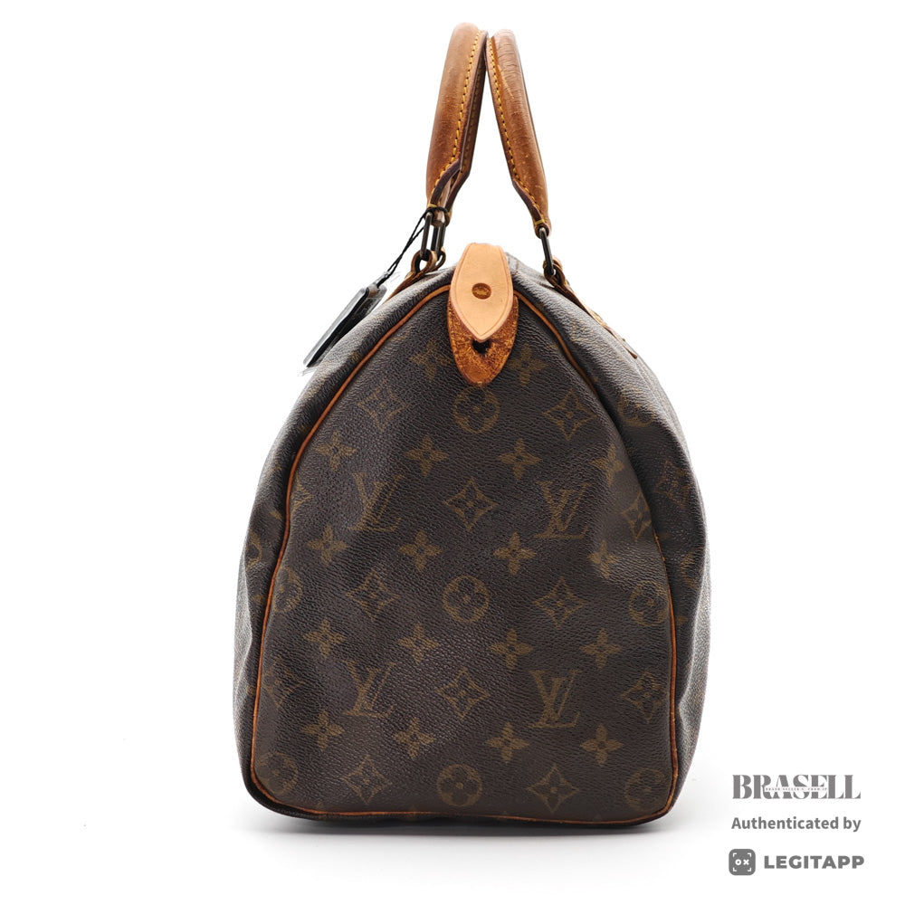 LOUIS VUITTON Speedy 35 Monogram Canvas Brown Hand Bag M41524 【ImportFeeFREE】