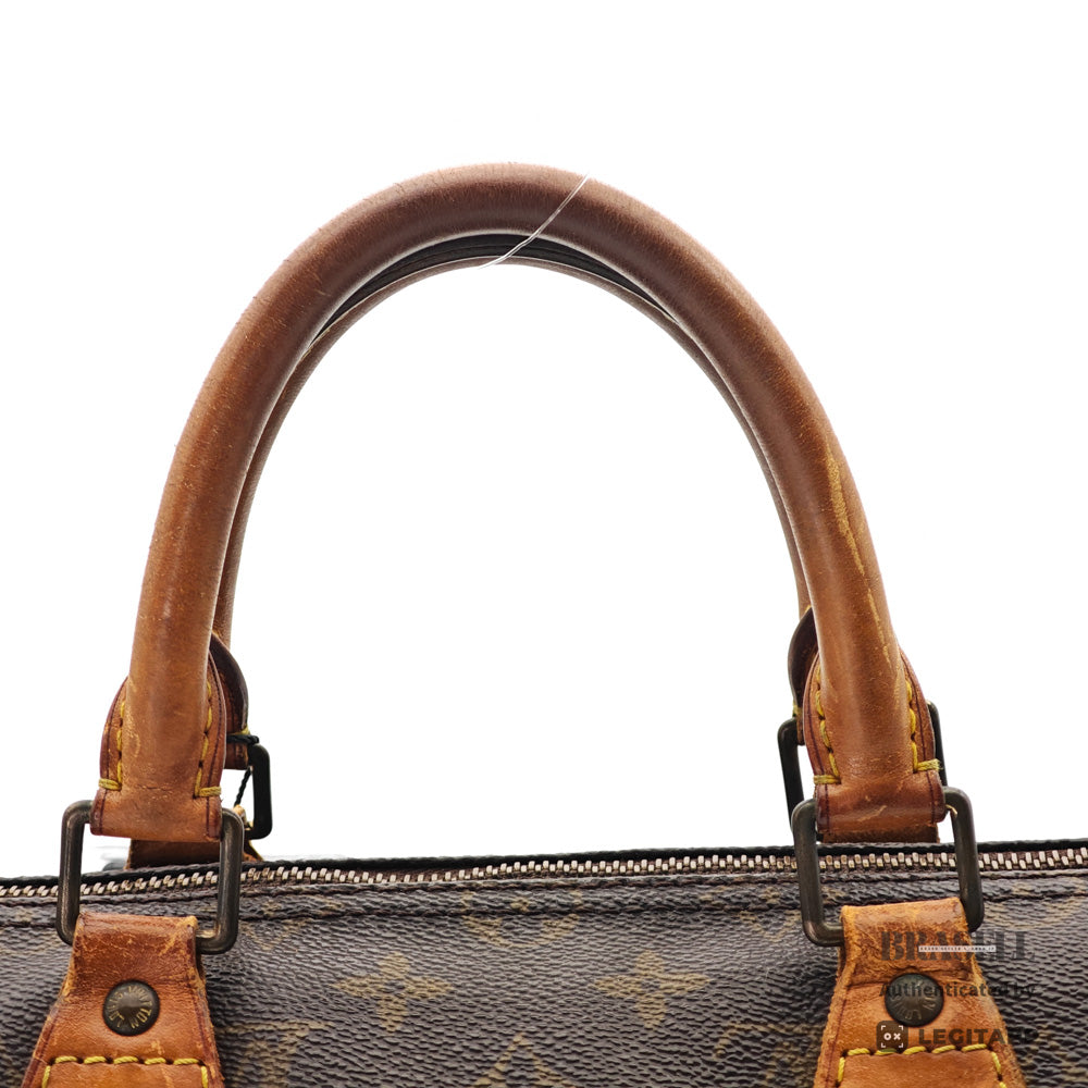LOUIS VUITTON Speedy 35 Monogram Canvas Brown Hand Bag M41524 【ImportFeeFREE】