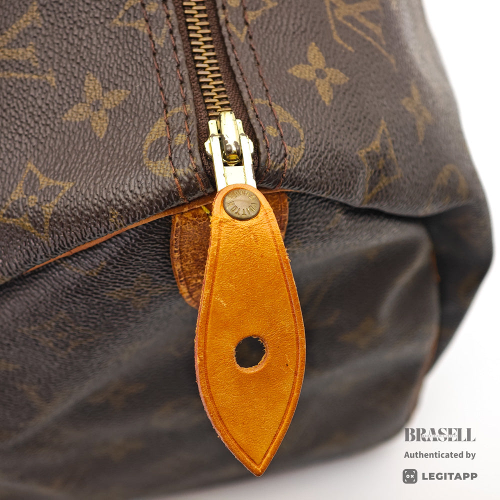LOUIS VUITTON Speedy 35 Monogram Canvas Brown Hand Bag M41524 【ImportFeeFREE】