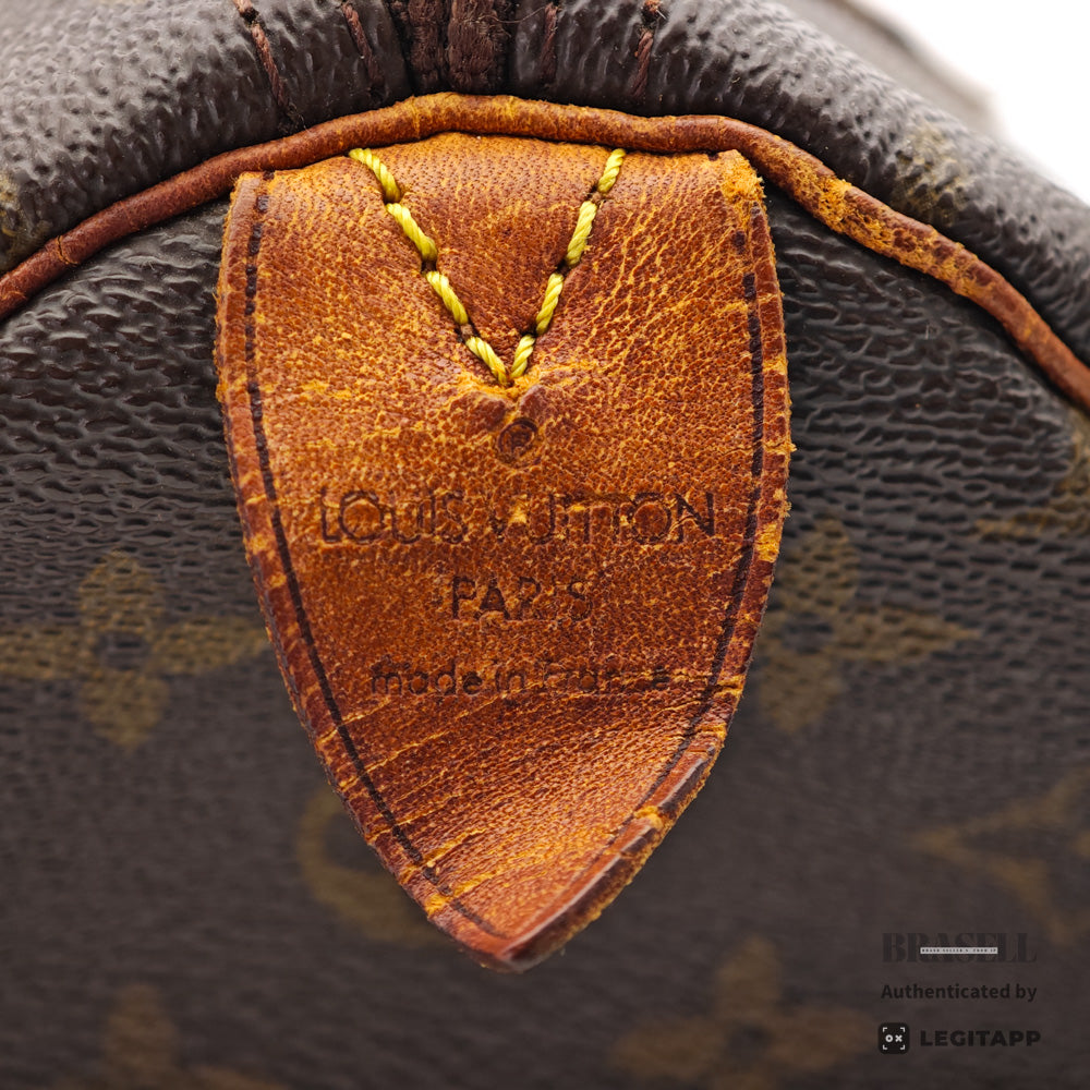 LOUIS VUITTON Speedy 35 Monogram Canvas Brown Hand Bag M41524 【ImportFeeFREE】