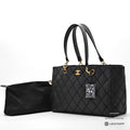 CHANEL Wild Stitch Leather Black Tote Bag 【ImportFeeFREE】