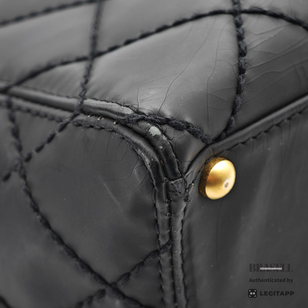 CHANEL Wild Stitch Leather Black Tote Bag 【ImportFeeFREE】