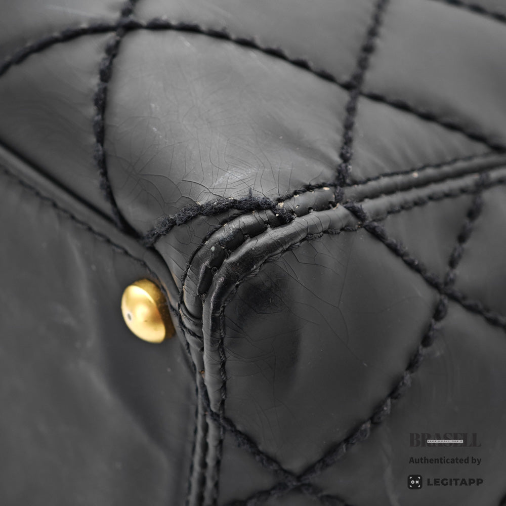 CHANEL Wild Stitch Leather Black Tote Bag 【ImportFeeFREE】