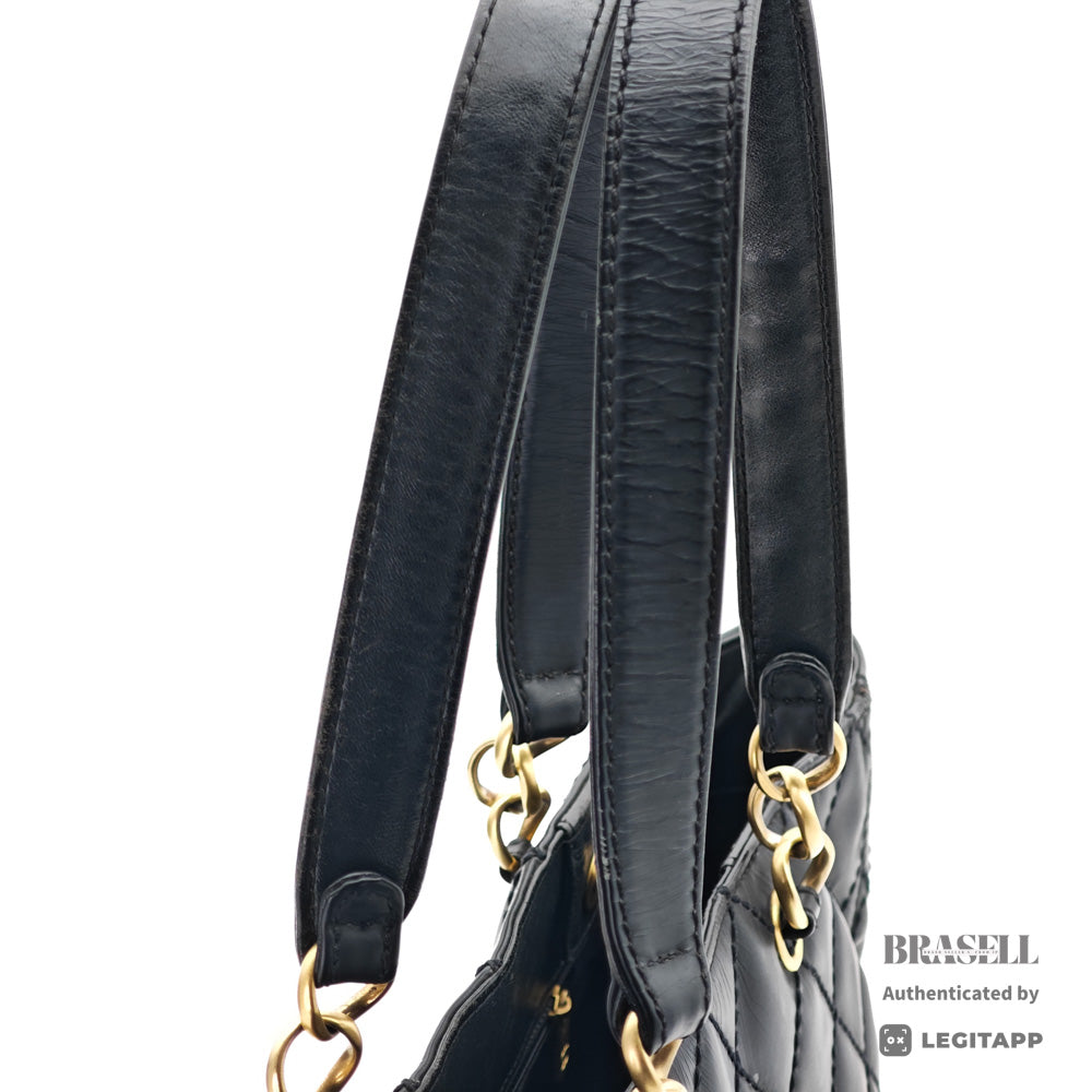 CHANEL Wild Stitch Leather Black Tote Bag 【ImportFeeFREE】