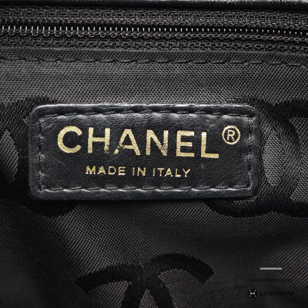 CHANEL Wild Stitch Leather Black Tote Bag 【ImportFeeFREE】