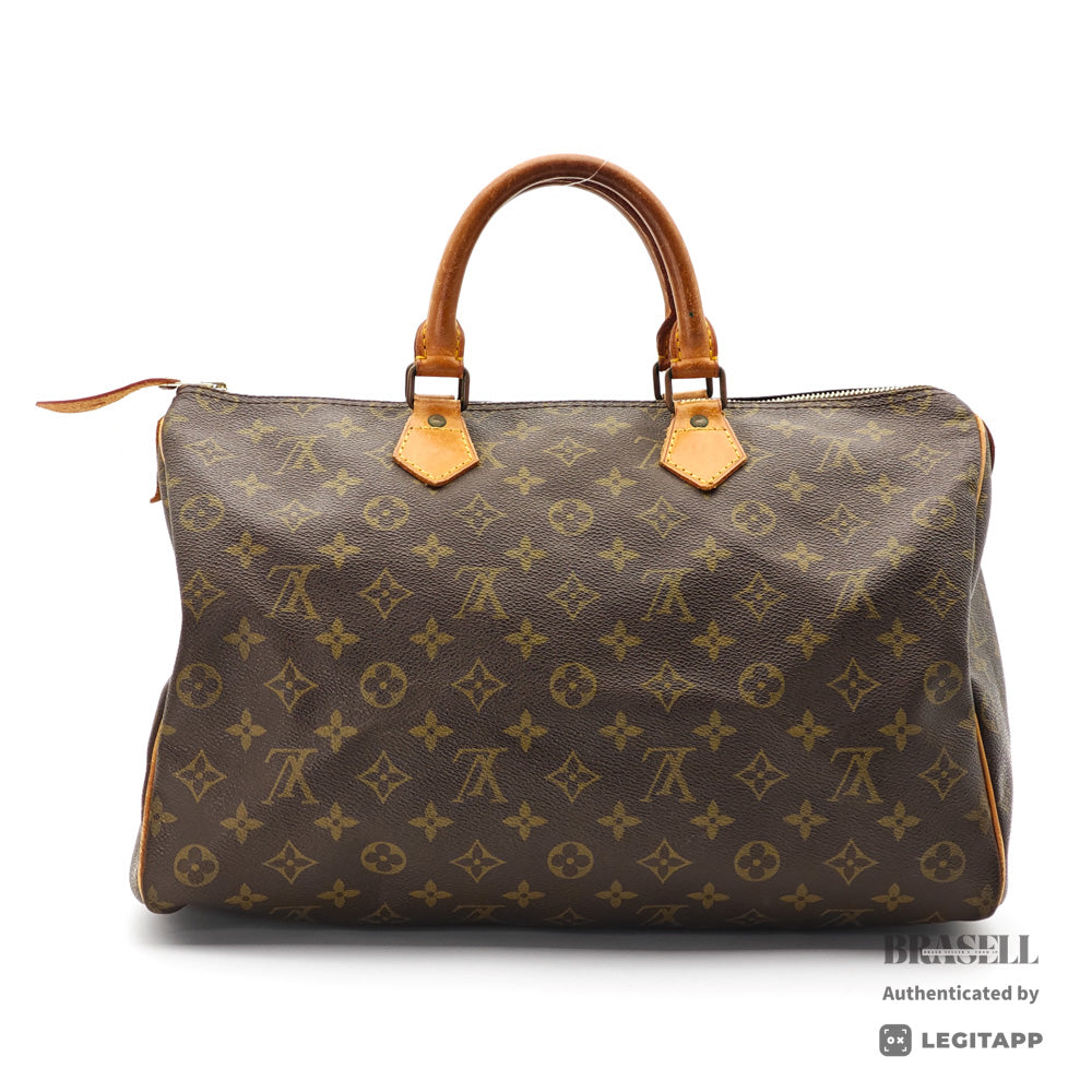 LOUIS VUITTON Speedy 35 Monogram Canvas Brown Hand Bag 【ImportFeeFREE】