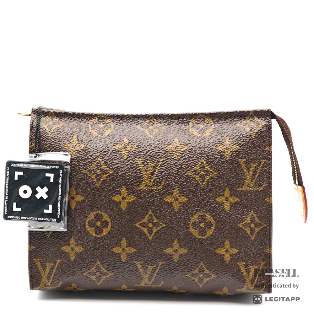 LOUIS VUITTON Poche Toilette 19 Monogram Canvas M47544 Pouch【ImportFeeFREE】