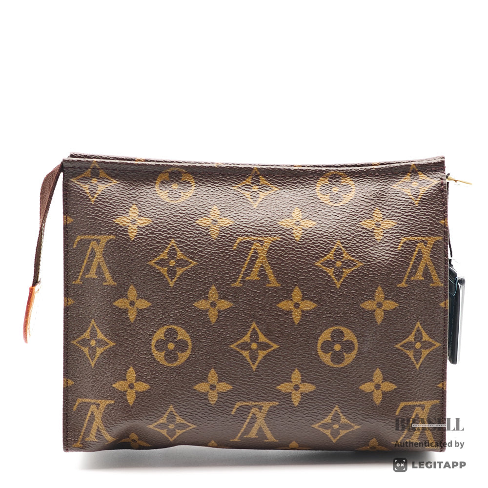 LOUIS VUITTON Poche Toilette 19 Monogram Canvas M47544 Pouch【ImportFeeFREE】