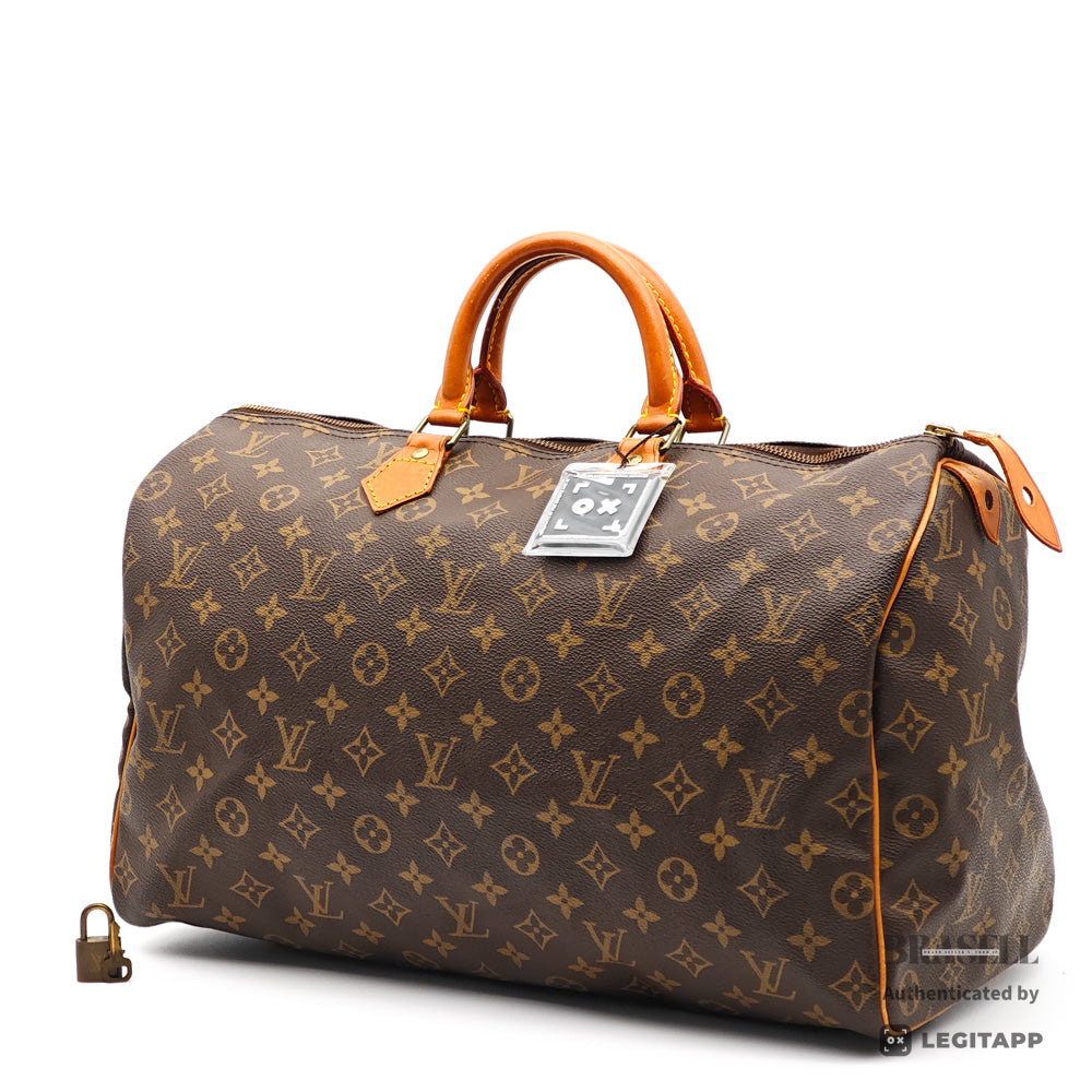 LOUIS VUITTON Speedy 40 Monogram Canvas Brown Boston Bag 【ImportFeeFREE】