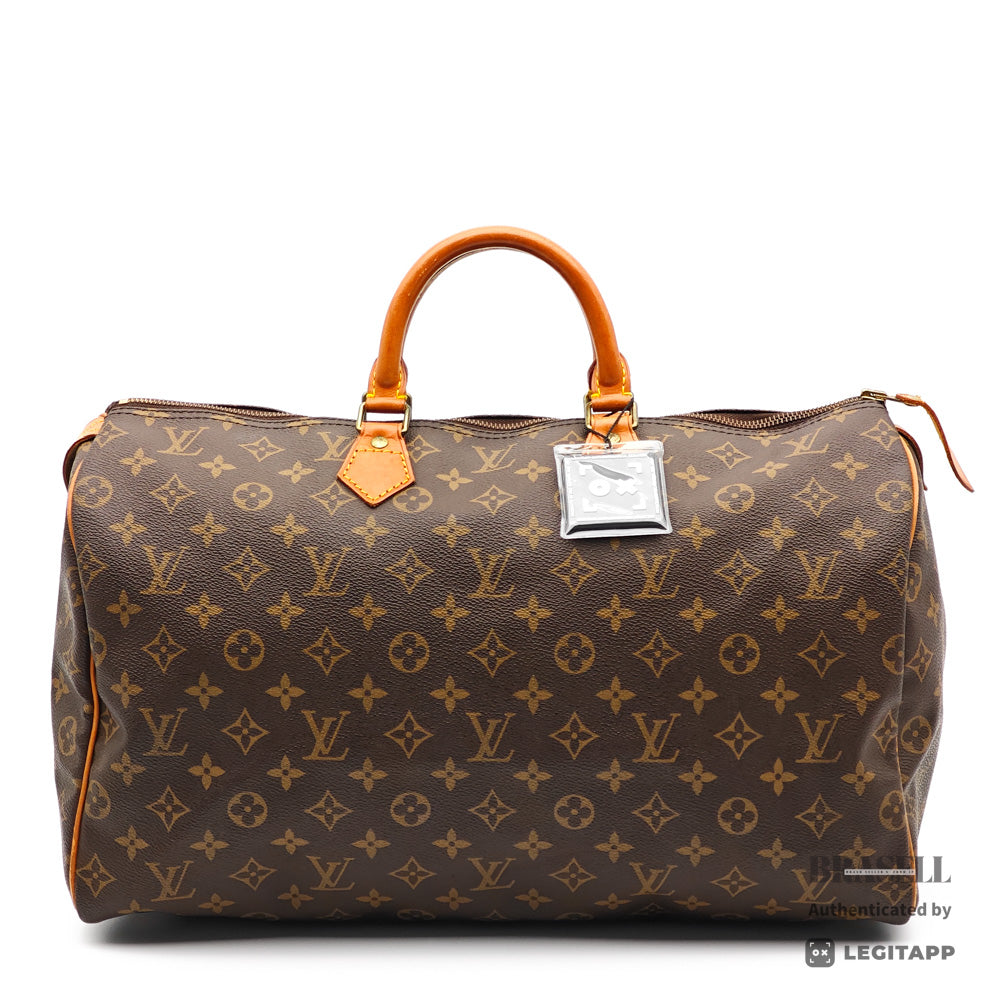 LOUIS VUITTON Speedy 40 Monogram Canvas Brown Boston Bag 【ImportFeeFREE】