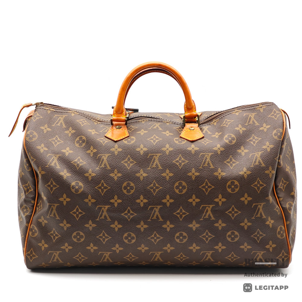 LOUIS VUITTON Speedy 40 Monogram Canvas Brown Boston Bag 【ImportFeeFREE】