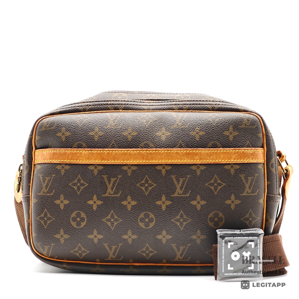 LOUIS VUITTON Reporter PM Monogram Canvas Brown Shoulder Bag 【ImportFeeFREE】
