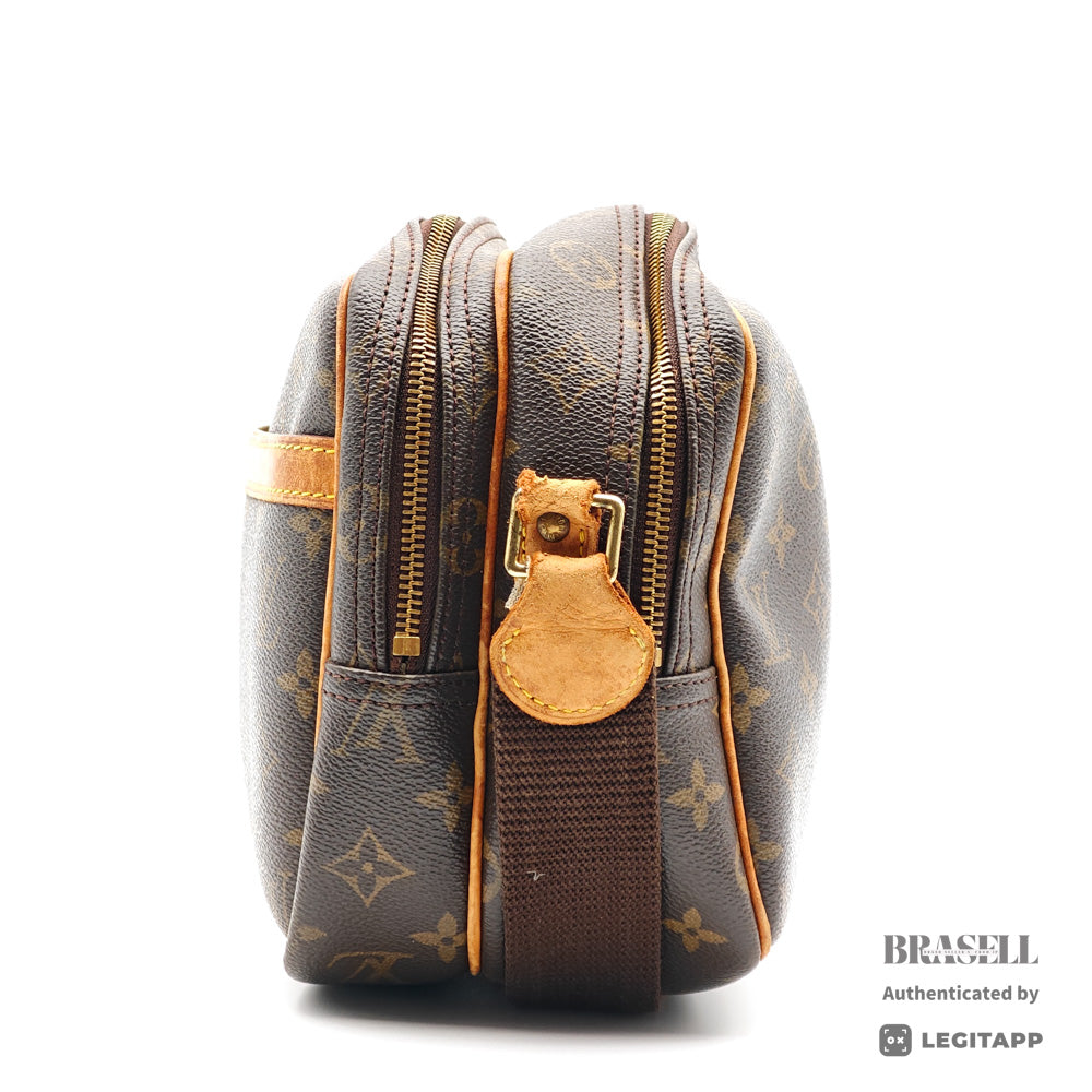 LOUIS VUITTON Reporter PM Monogram Canvas Brown Shoulder Bag 【ImportFeeFREE】