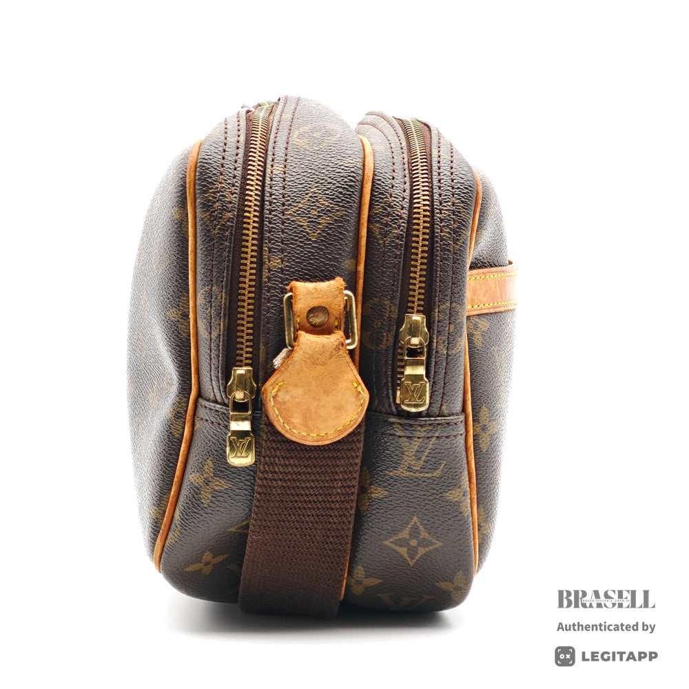 LOUIS VUITTON Reporter PM Monogram Canvas Brown Shoulder Bag 【ImportFeeFREE】