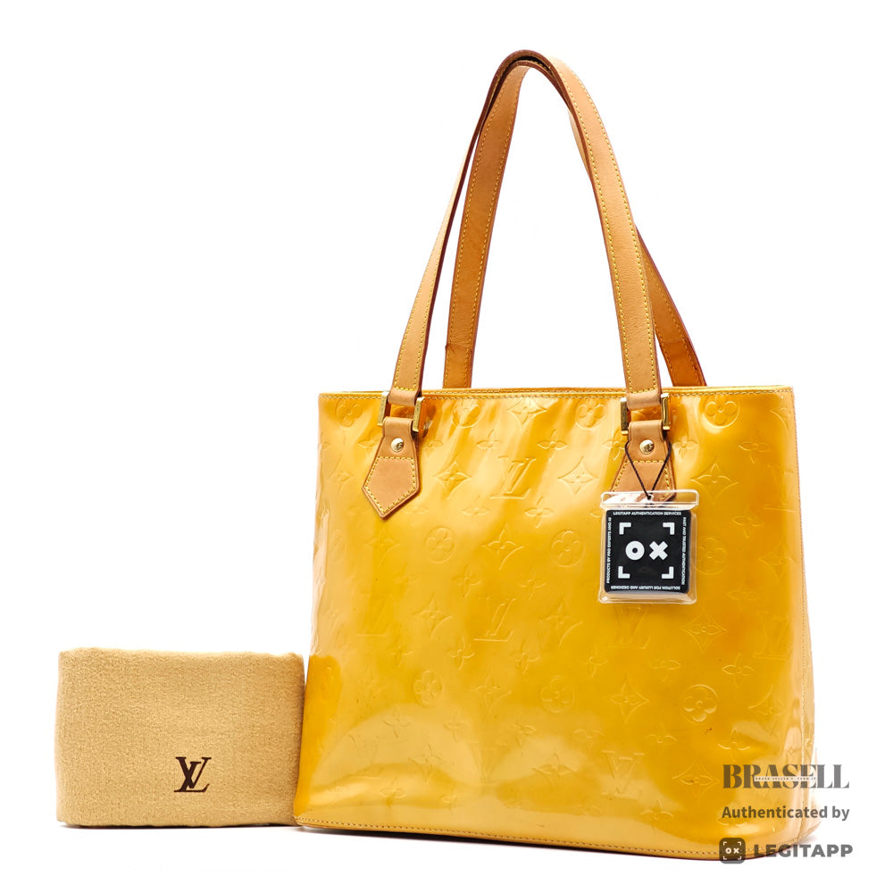 LOUIS VUITTON Houston Monogram Vernis Patent Leather Tote Bag 【ImportFeeFREE】