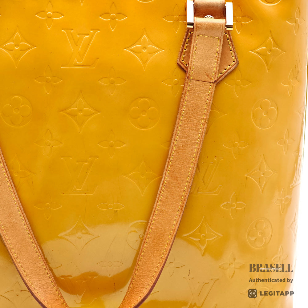 LOUIS VUITTON Houston Monogram Vernis Patent Leather Tote Bag 【ImportFeeFREE】