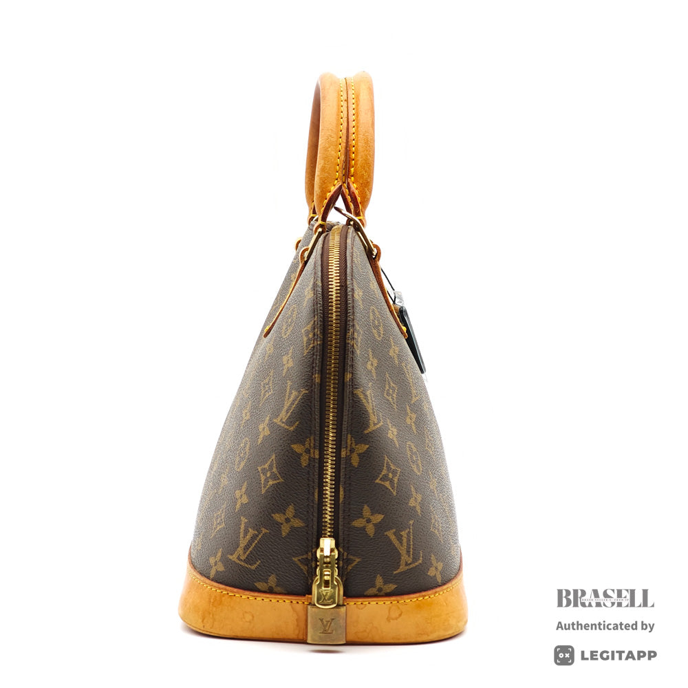 LOUIS VUITTON Alma PM Monogram Canvas Brown Hand Bag 【ImportFeeFREE】