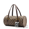 LOUIS VUITTON Papillon 26 Damier Ebene Canvas Brown Hand Bag 【ImportFeeFREE】