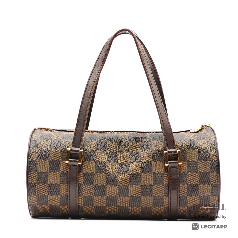 LOUIS VUITTON Papillon 26 Damier Ebene Canvas Brown Hand Bag 【ImportFeeFREE】