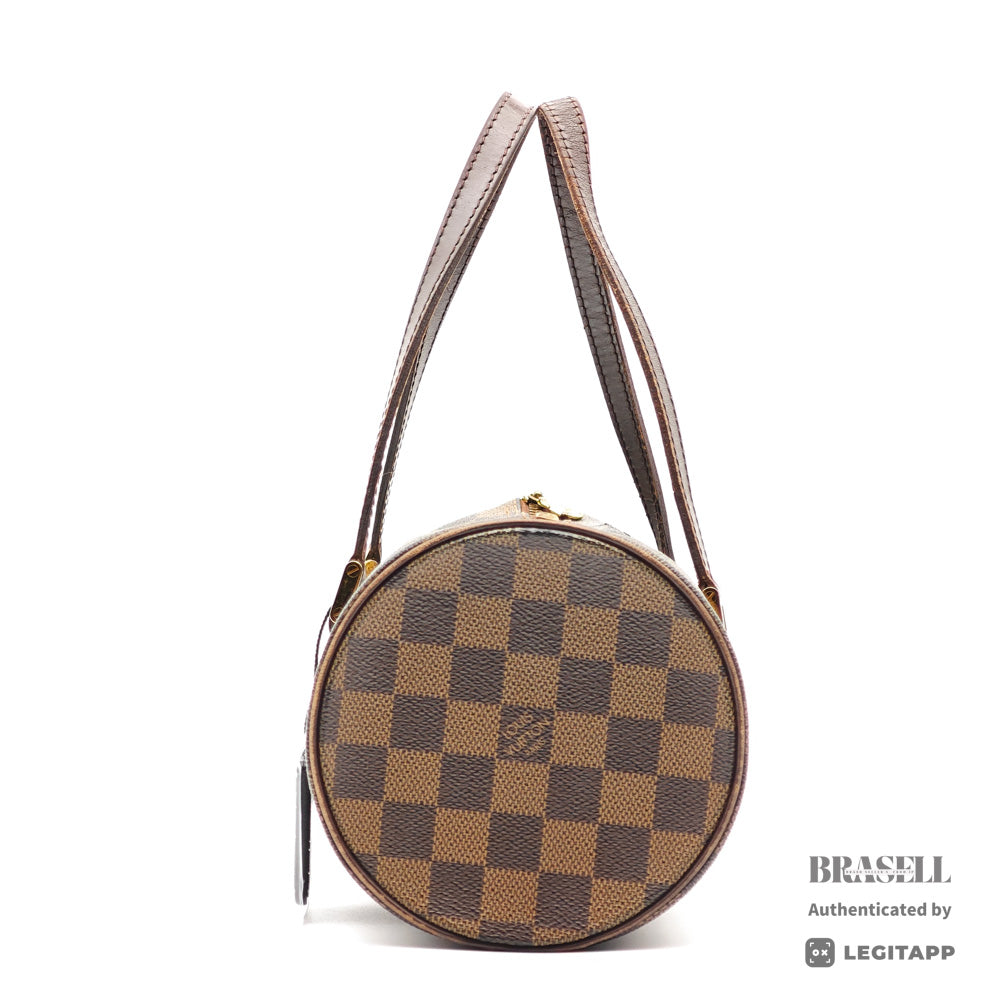 LOUIS VUITTON Papillon 26 Damier Ebene Canvas Brown Hand Bag 【ImportFeeFREE】