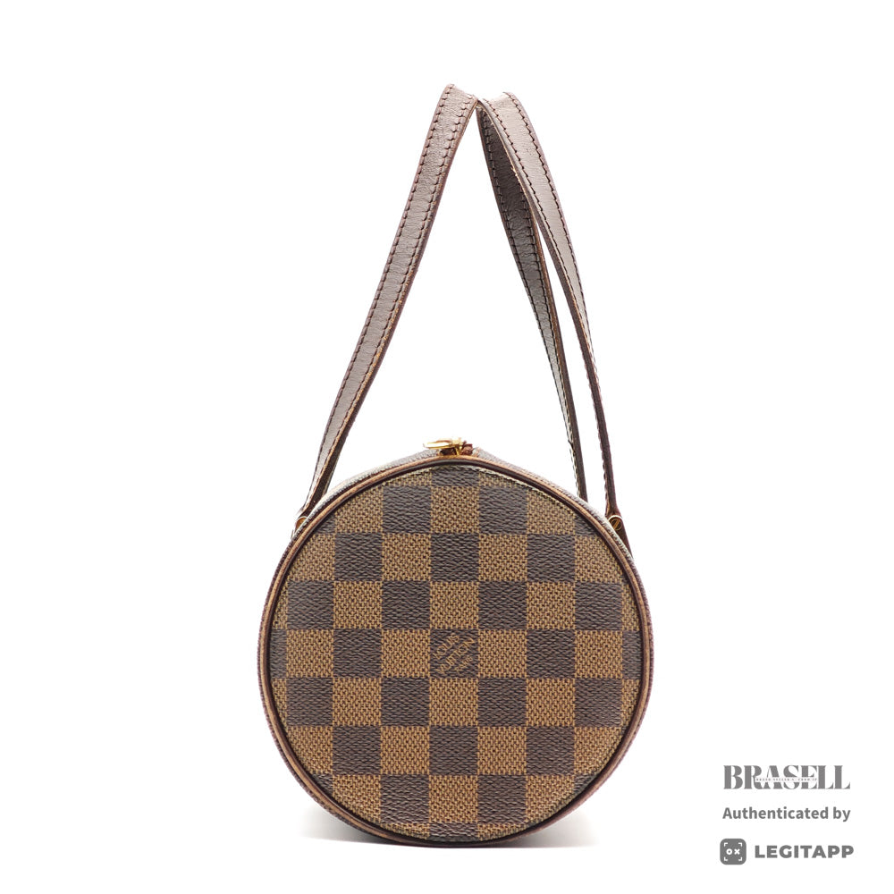 LOUIS VUITTON Papillon 26 Damier Ebene Canvas Brown Hand Bag 【ImportFeeFREE】