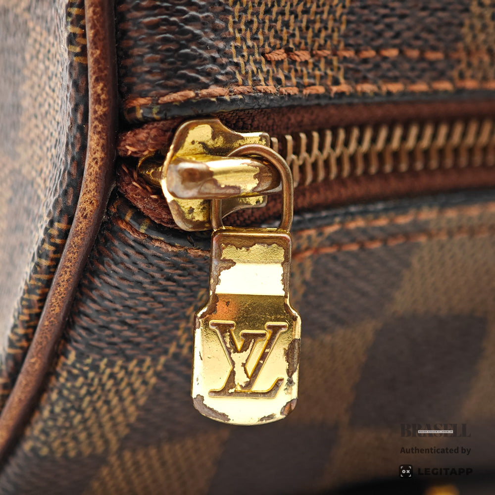 LOUIS VUITTON Papillon 26 Damier Ebene Canvas Brown Hand Bag 【ImportFeeFREE】