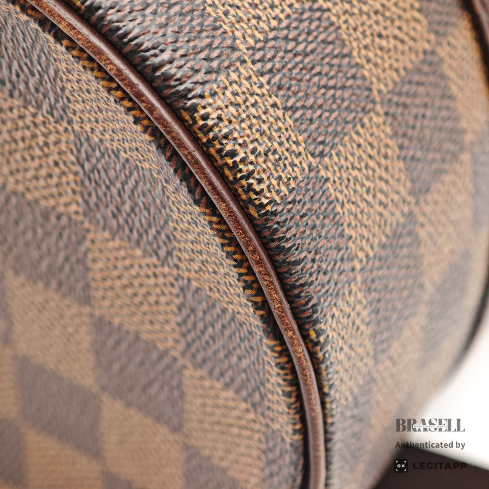 LOUIS VUITTON Papillon 26 Damier Ebene Canvas Brown Hand Bag 【ImportFeeFREE】
