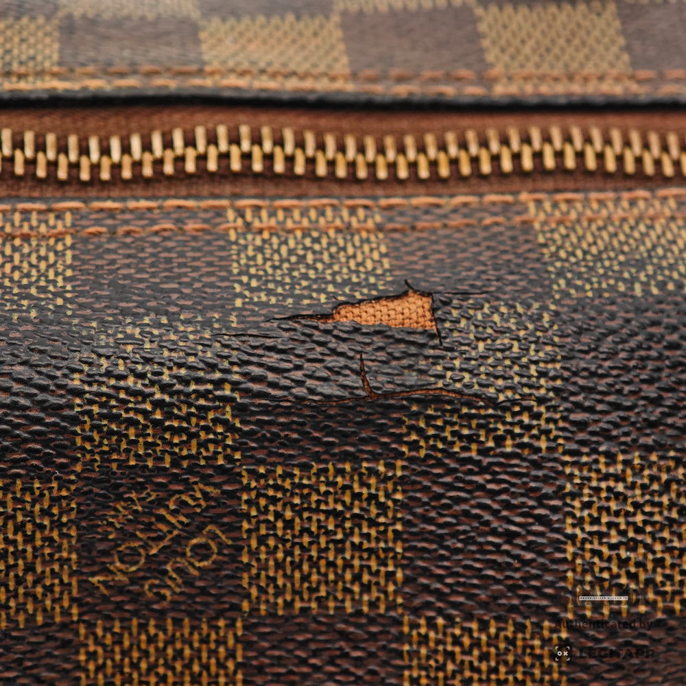 LOUIS VUITTON Papillon 26 Damier Ebene Canvas Brown Hand Bag 【ImportFeeFREE】