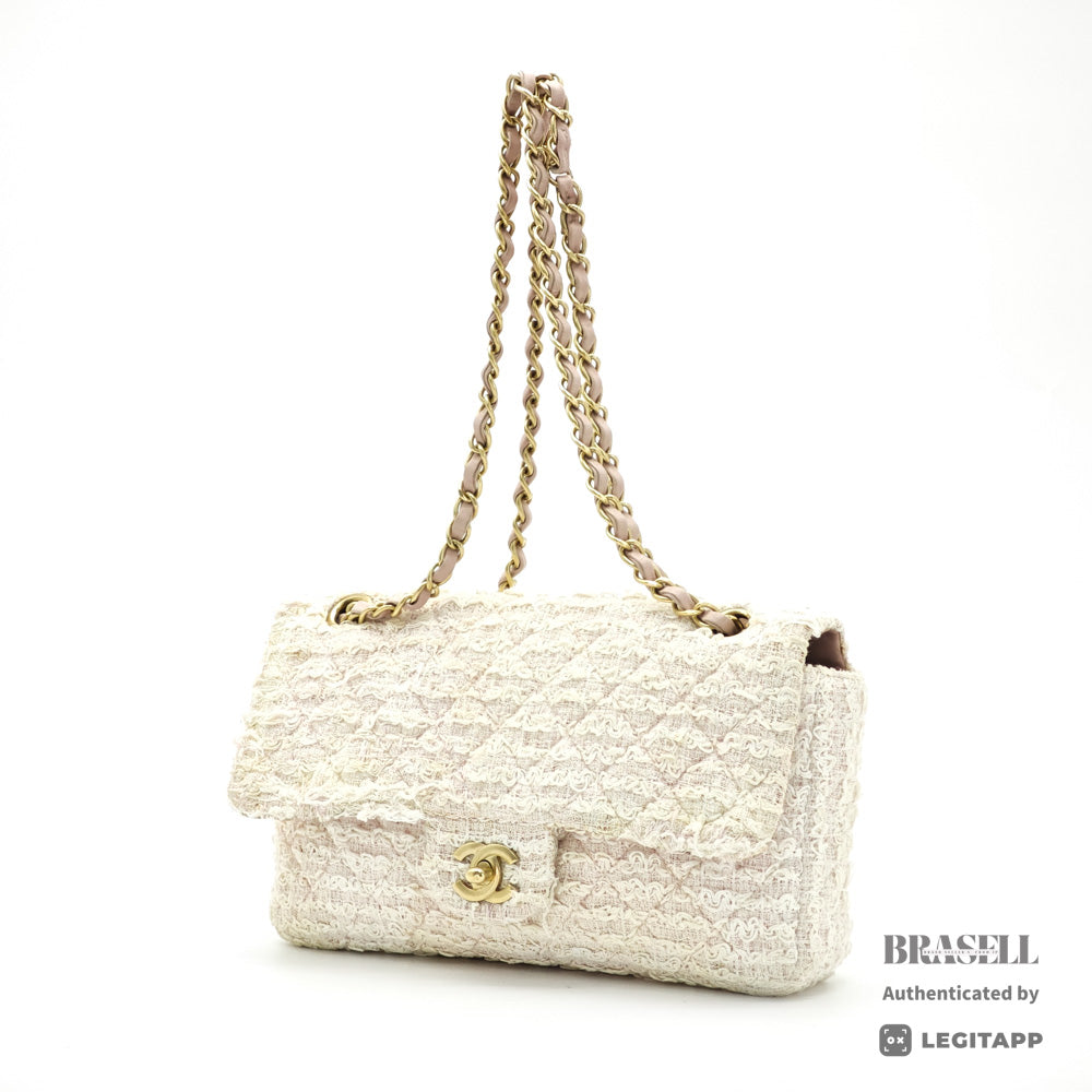 CHANEL Matelasse Double Flap Chain Shoulder Bag Women's Tweed【ImportFeeFREE】