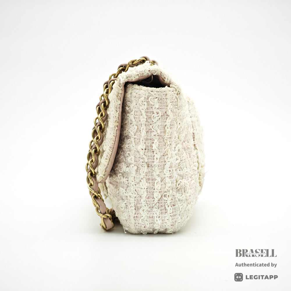CHANEL Matelasse Double Flap Chain Shoulder Bag Women's Tweed【ImportFeeFREE】