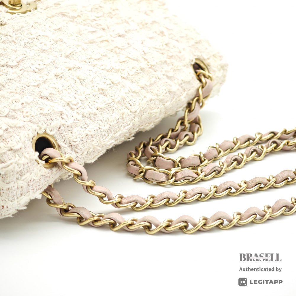 CHANEL Matelasse Double Flap Chain Shoulder Bag Women's Tweed【ImportFeeFREE】