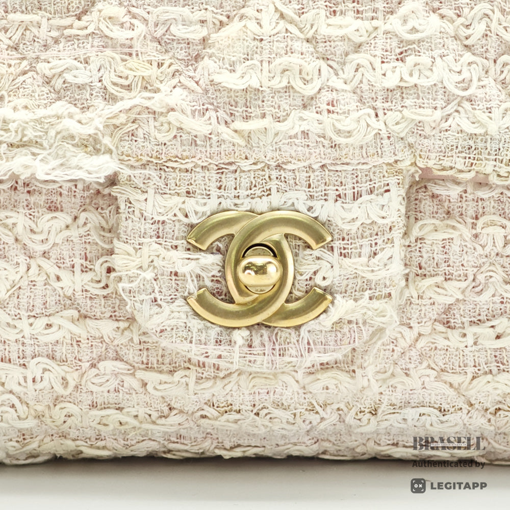 CHANEL Matelasse Double Flap Chain Shoulder Bag Women's Tweed【ImportFeeFREE】