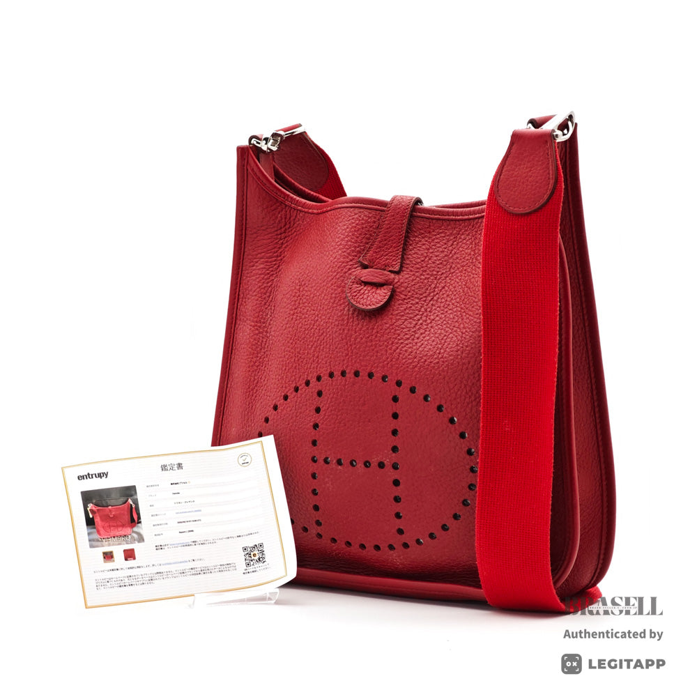 HERMES Evelyne I PM Taurillon Clemence Leather Shoulder Bag 【ImportFeeFREE】