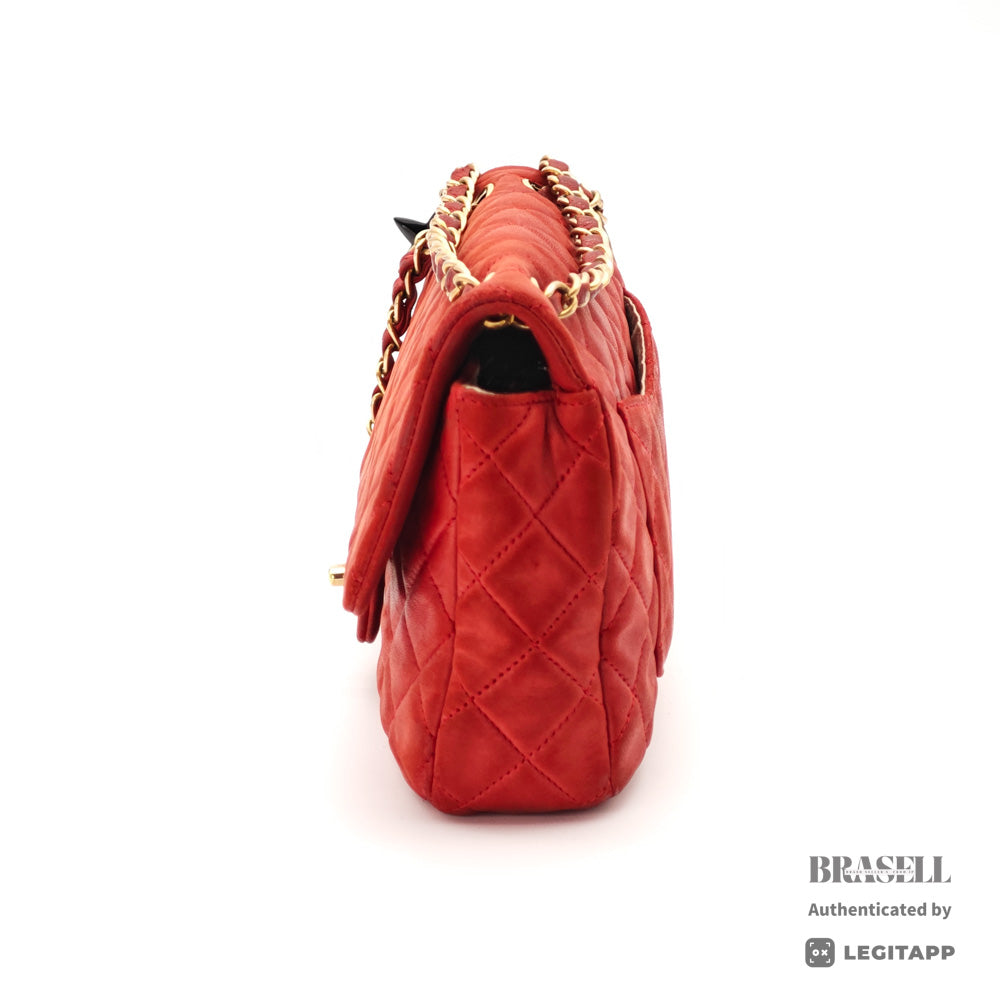 CHANEL Matelasse Valentine Charm Shoulder Bag Red Women's【ImportFeeFREE】