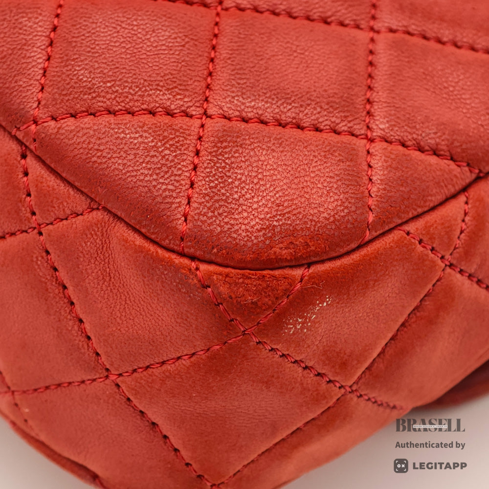 CHANEL Matelasse Valentine Charm Shoulder Bag Red Women's【ImportFeeFREE】