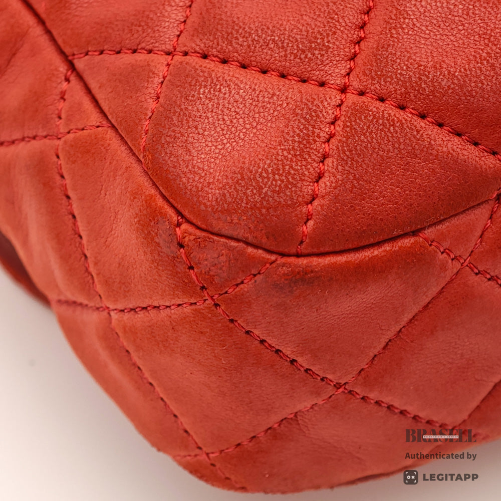 CHANEL Matelasse Valentine Charm Shoulder Bag Red Women's【ImportFeeFREE】