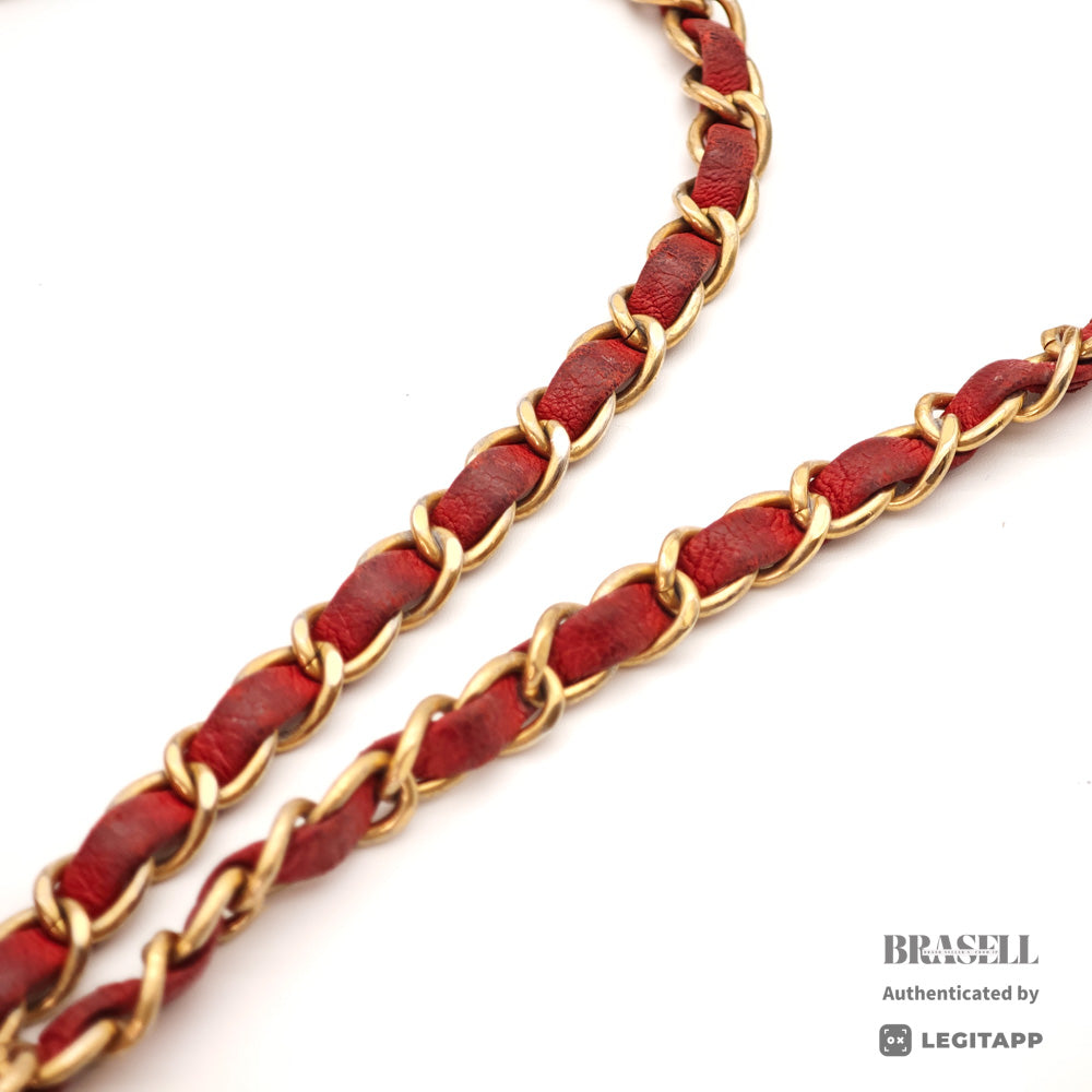 CHANEL Matelasse Valentine Charm Shoulder Bag Red Women's【ImportFeeFREE】